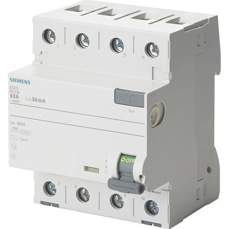 Siemens 5SV3344-6LA Interrupteur différentiel 40A 30mA blanc