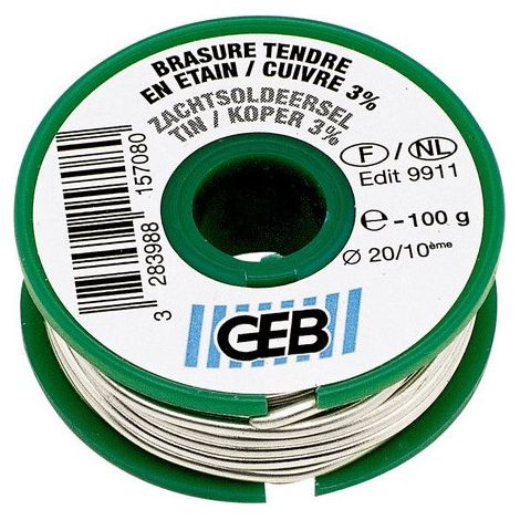 Weiche Lötstelle Zinn/Kupfer 100g - Geb