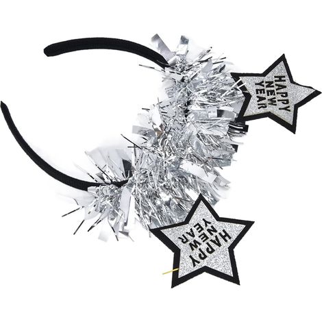 Cerceau à Cheveux en Forme d'étoile, Bandeau en Forme d'étoile en Fil de Fer 20 X 20 Cm avec Bordure à Paillettes, Cerceau à Cheveux élastique Résistant aux Fractures pour les Fêtes de (1/5)