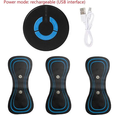 Mini massaggiatore elettrico per schiena e collo, stimolatore EMS per massaggio cervicale, 6 modalità, sollievo dal dolore muscolare, rilassamento, strumento per le spalle - AquaForge