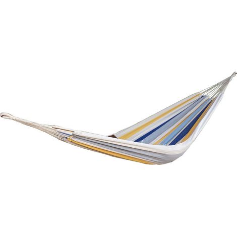 Hamac double rayé bleu