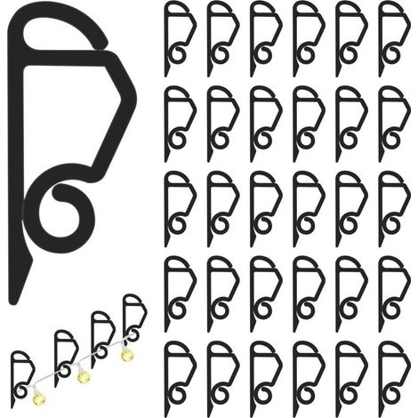 120pcs Gutter Hooks, Christmas Light Clip Hooks, Outdoor Gutter Hooks, Weatherproof Outdoor Light Clips for Christmas Decoration (1/5)