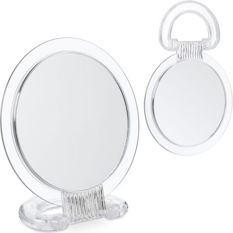 set di 2 specchi con maniglia pieghevole