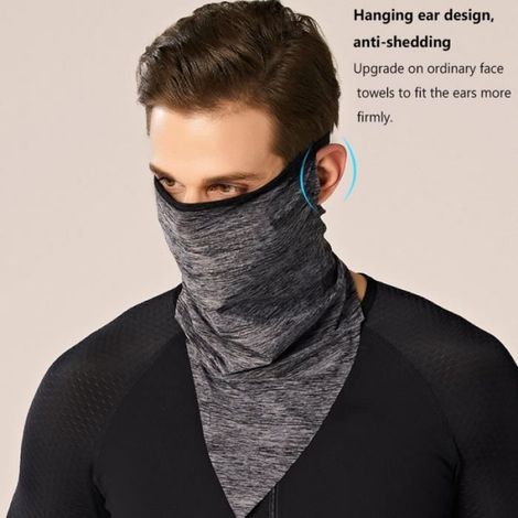 Couleur 7 Couverture de cou respirante en soie glacée Anti-UV, 1 pièce, écharpe de cyclisme absorbant la sueur, couverture de bouc (1/4)