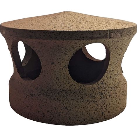 Lanterne rouge-jaune-noir Chapeau Ventilation tuile douille Passage d 150 mm (1/4)