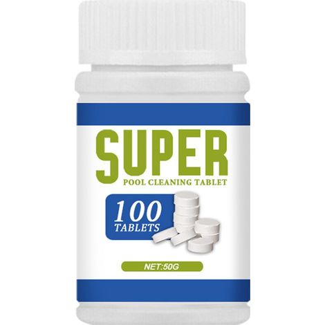Tablette Effervescente 50g pour Piscine, Nettoyage Désinfection Anti-Taches -