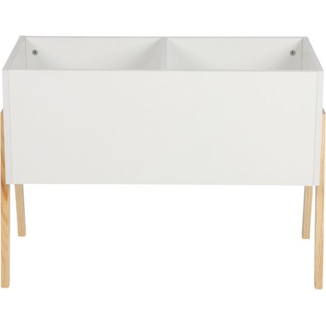 Baúl de juguetes infantil - Diseño escandinavo, patas de madera (1/5)