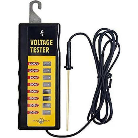 Testeur de tension pour clôtures agricoles 12 000 V, testeur de tension pour clôtures électriques, testeur de clôtures de jardin (1/5)