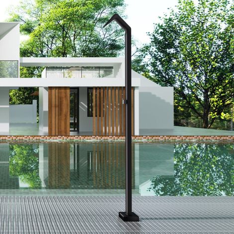 Imex -  Ducha Piscina Exterior Acero S.316 Negro Serie  Niagara