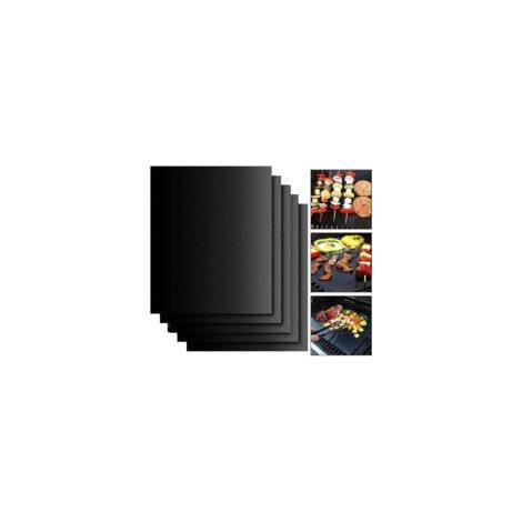 Tapis de barbecue 5 pièces tapis de barbecue 50x40 cm tapis de barbecue réutilisable antiadhésif, outils de barbecue (1/5)