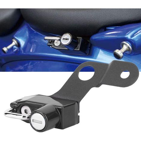 Motorrad-Modifikations-Helmschloss-Halterungshaken aus Aluminiumlegierung, passend für Suzuki GSX1300R / Hayabusa ab 2008 (Schwarz) (1/5)