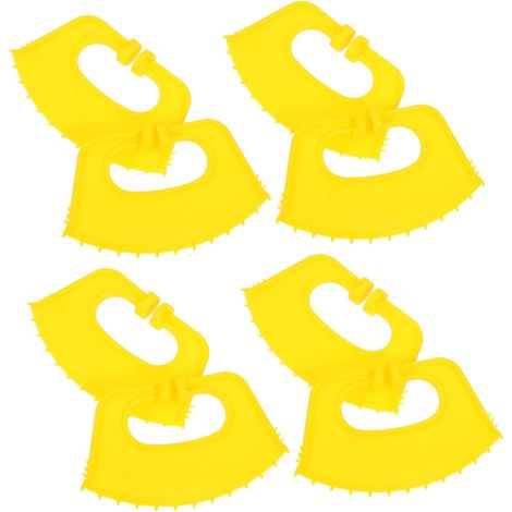 Anneaux de Nez de Vache en Plastique Pp, Lot de 10 pour Sevrage Léger et Résistant à L’usure, Conception Ergonomique, Couleur Jaune, pour Bovins et Veaux de Ferme (1/5)