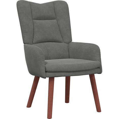 Poltrona Relax Poltrona Grigio scuro 63 x 67 x 94 cm Velluto (1/5)
