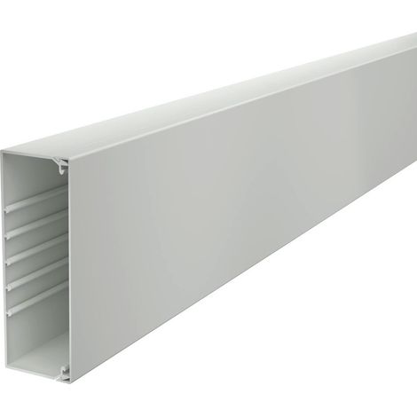OBO Bettermann Wand- und Deckenkanal mit Bodenlochung 60x170x2000 Polyvinylchlorid lichtgrau RAL 7035, 2 Meter, 6027164