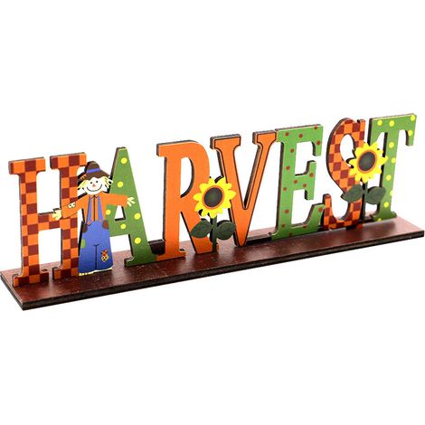 Herbstlicher Tischschmuck aus Holz, Herbstfigur (1/4)