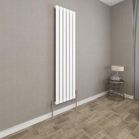 1600x408mm White Single Flat Panel Radiator Vertical Modern Central Heating Radiators