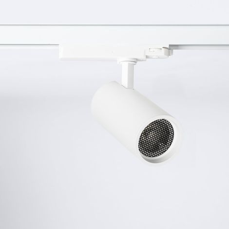 Faretto LED Fasano Bianco 20W Anti-abbagliamento Regolabile CCT Selezionabile per Binario Trifase (2700K - 3200K - 4000K) Selezionabile (1/3)
