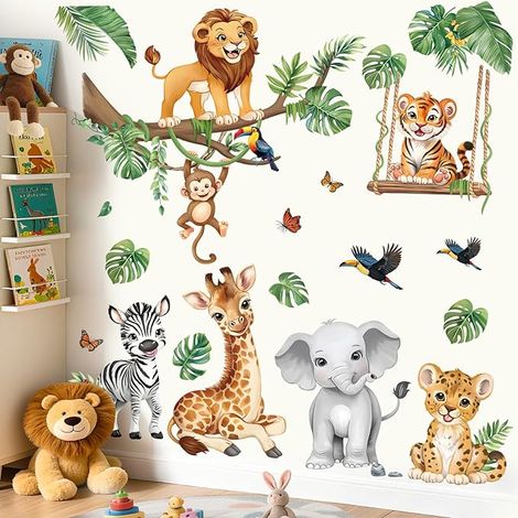 Wall Stickers Animals Tree Branch Wall Sticker Safari (1/5)