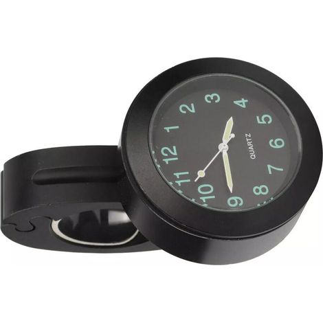 Horloge Pour Guidon - Aluminium Usiné - Étanche Et Antichoc - Pour Moto Cruiser Chopper Custom - Diamètre 7/8 À 1 Pouces - 1 Pièce (1/5)