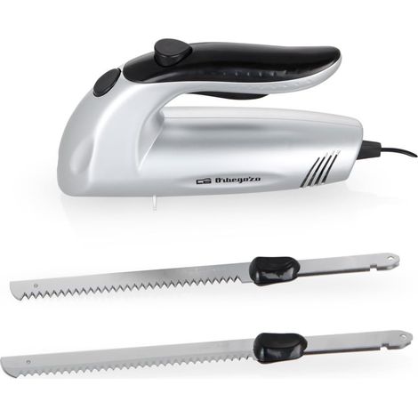 Couteau électrique, 150 W, couteau à double lame dentelée en inox, interrupteur de sécurité, lame de couteau pour produits surgelés (1/5)