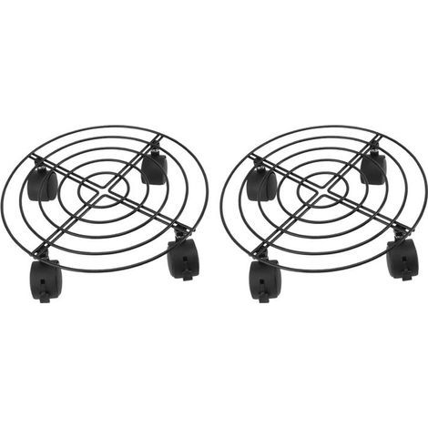 2 outdoor plant stands with brakes, sturdy casters, base suitable for large plants, 30 cm (1/5)