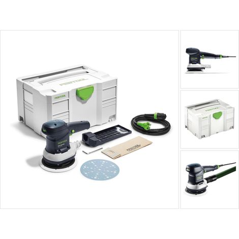 Festool – Ponceuse excentrique 310 W – Ø plateau 150 mm – Vitesse 4000-10000 min-¹ – Pour ponçage bois et métal – Frein de plateau intégré (1/10)