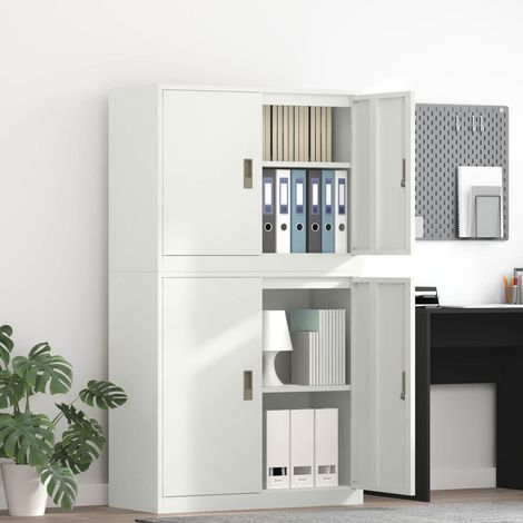 vidaXL Armario de almacenamiento 2 uds. 90 x 40 x 175 cm Acero (1/5)