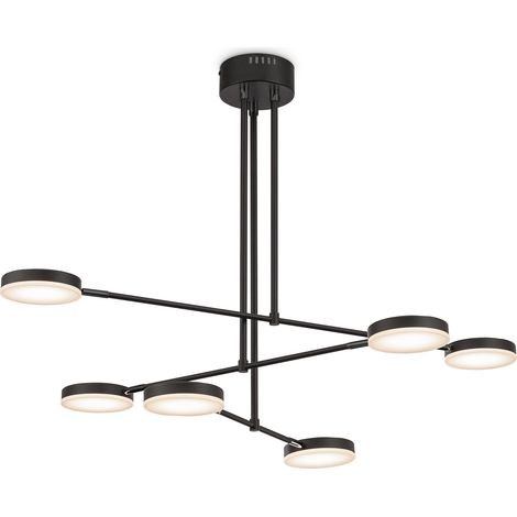 Suspension LED minimaliste Maytoni FAD 6 points 3000K noire (1/2)