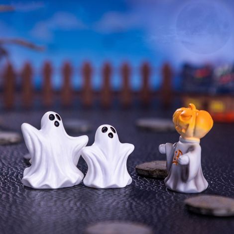 Mini Citrouille - Décoration Halloween en Résine - Pour Table et Intérieur - Lot de 1 (1/4)