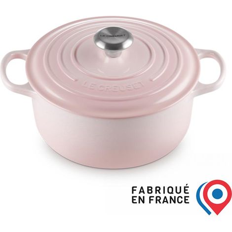 Le Creuset Evolution Cocotte de ghisa con coperchio, Rotonda, Pomellode acciaio inox, ⌀ 20 cm, 2,4 L, Rosa Shell Rosa,21177207774430 (1/5)