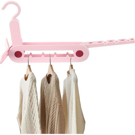 Lot de portants de voyage pliables génériques - Portants compacts Cintres pliables peu encombrants, organisateur de vêtements portable et robuste pour la maison, l'hôtel, les vacances et les v (1/4)
