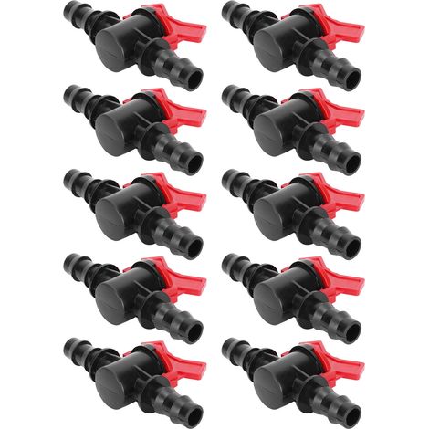 10 Stück 1/2"-Bewässerungsarmaturen mit integriertem Ventil für den Garten, Schlauchanschluss (1/5)