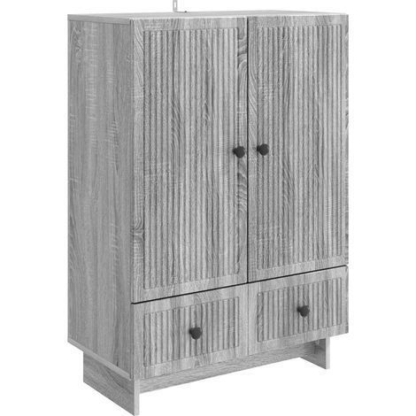 vidaXL  Sideboard  Grey Sonoma 66 x 34.5 x 95 cm Engineered Wood
