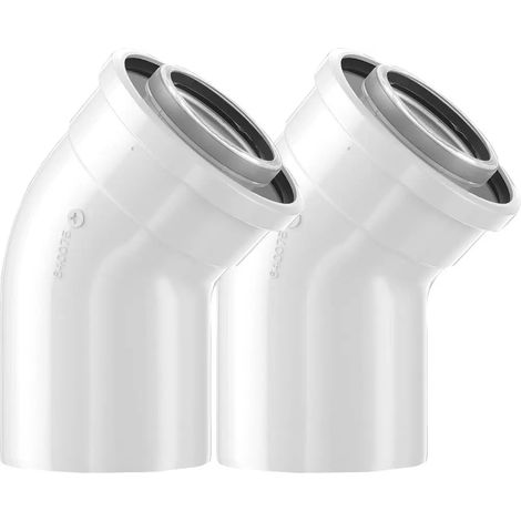 Bosch Accessori scarico fumi FC-CE60-45 2xBogen 45 Gr, d:60/100, compensazione 100mm, 7738112298
