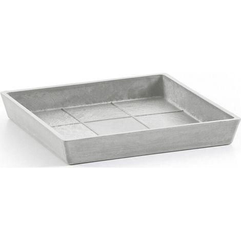 SOTTOVASO QUADRATO ROTTERDAM GRIGIO CHIARO 18CM