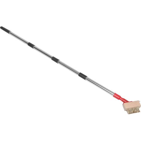 Brosse Métallique de Jardin en Fil D’acier Inoxydable Robuste avec Manche de 120 Cm, Outil de Désherbage pour Sols en Béton et Joints, Brosse à Récurer Polyvalente pour Extérieur (1/5)