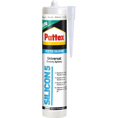 SILICONE ACETICO UNIVERSALE RAL 9010 bianco ml 280