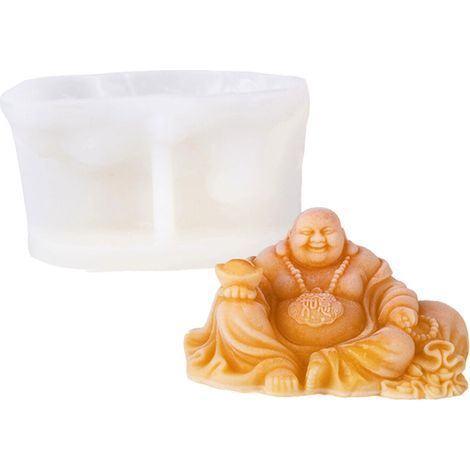 Moule à gâteau en Silicone antiadhésif, Statue de bouddha,-2