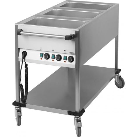 Chariot bain-marie à eau - 3x GN 1/1 - 2100W - Casselin