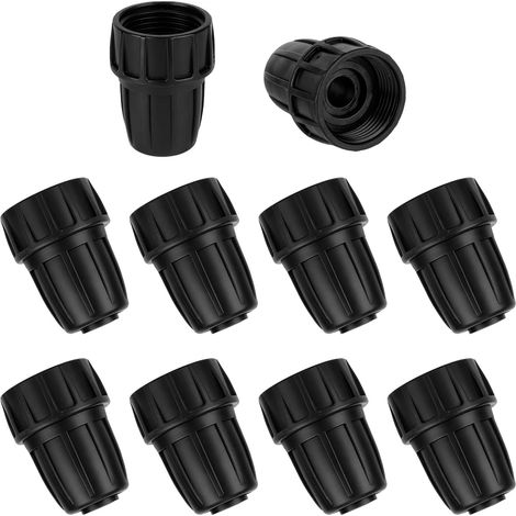 10pcs Adaptateur 3/4" FHT à 1/2" Tuyau Goutte, Bouchons Embout Crochet Anti-Chute Écrou Coiffé pour 1/2" DI x0,6-0,65" DE Raccords Tuyau Goutte pour Arrosage Jardin (1/5)