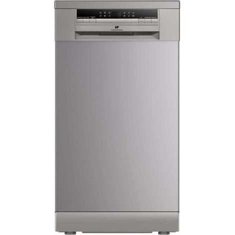 Continental Edison – Lave-vaisselle pose libre 11 couverts – Largeur 45 cm – Silencieux 47 dB – Argenté – Efficacité énergétique A+