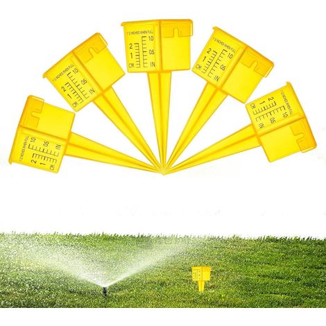 Pluviomètre Extérieur  Compteur Transparent Réutilisable  Ensemble de 5 pièces pour Mesure de Pluie extérieur  Conçu pour Votre arrière-Cour, Patio, pelouse, Ferme, Serre et Projet