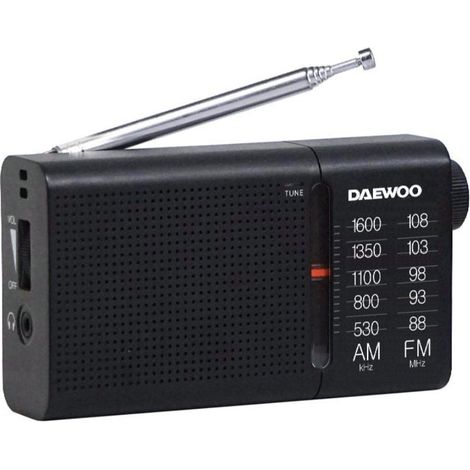 Radio Portátil Daewoo DW1119/ Negra