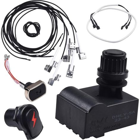 Kit de módulo de encendido electrónico compatible con parrillas Charbroil, 2, 3, 4 salidas de repuesto para botones 9446392 8678636P06, compatible con firma comercial (4 cabezales) (1/5)