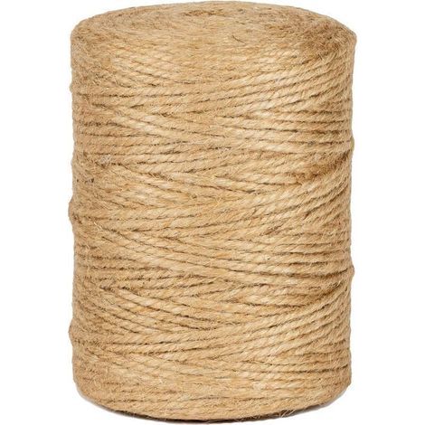Ficelle Jute teinte naturelle 200 m, sangles cadeaux, corde d'emballage cadeau, emballage cadeau de Noël,sans odeur, pour bricolage, jardinage, entretien, emballage, arts créatifs(Ø3mm) (1/5)