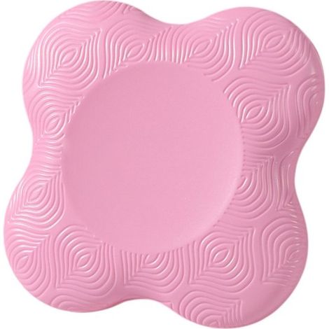2 almohadillas protectoras antideslizantes de TPE grueso para yoga y arrodillarse, Esterilla deportiva antideslizante para fitness, Rosa (1/5)