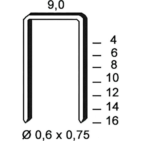 ALSAFIX Klammern Type V 8 mm aus Stahldraht verzinkt (10000 Stück)