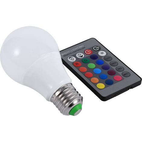 Ampoule Led Rgb - Base E27 5W 85V-265V - Changement De Couleur Dynamique - Télécommande Incluse - 1 Pièce (1/3)