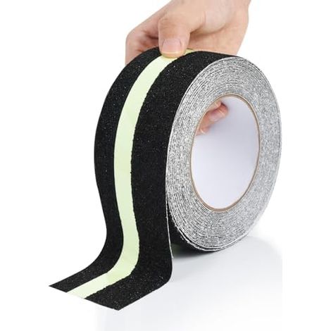 Bande Antidérapante PVC 50 mm x 10 m Imperméable Ruban Adhésif Sécurité Anti-dérapant Escaliers Échelles Sols Glissants Marches Protection Antichute Extérieur Intérieur (1/5)