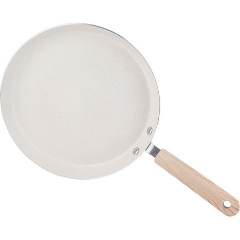 Poêle à frire antiadhésive avec poignée, en alliage d'aluminium à fond plat, idéale pour les crêpes et le petit-déjeuner (22 cm). (1/5)
